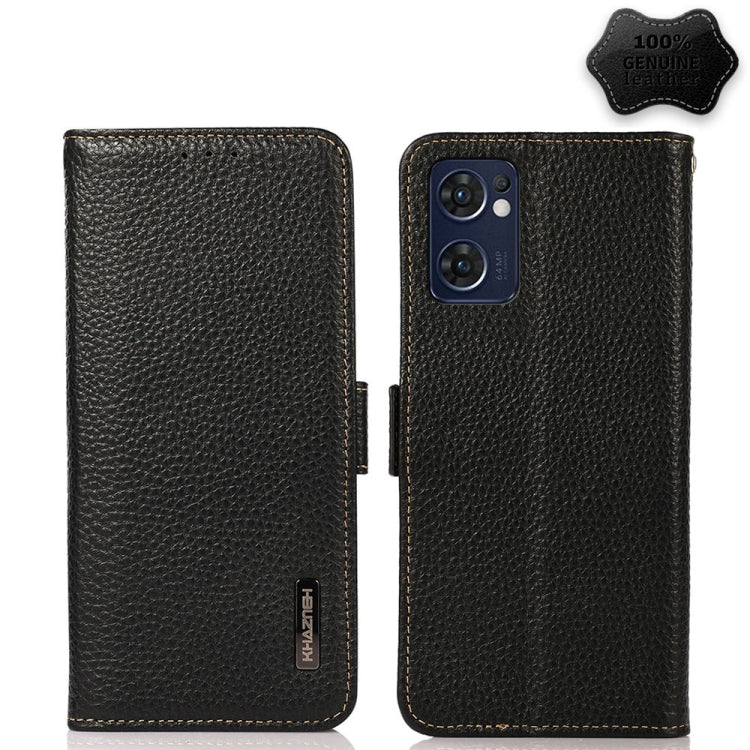 KHAZNEH Custodia per telefono RFID in vera pelle Litchi magnetica laterale, For Nokia C20 Plus, For OPPO Realme 9i, For OPPO Reno7 5G / Find X5 Lite, For Xiaomi Redmi Note 11 Pro 5G / 4G Foreign Version, For Xiaomi Redmi Note 11 Pro 5G / 4G            ...