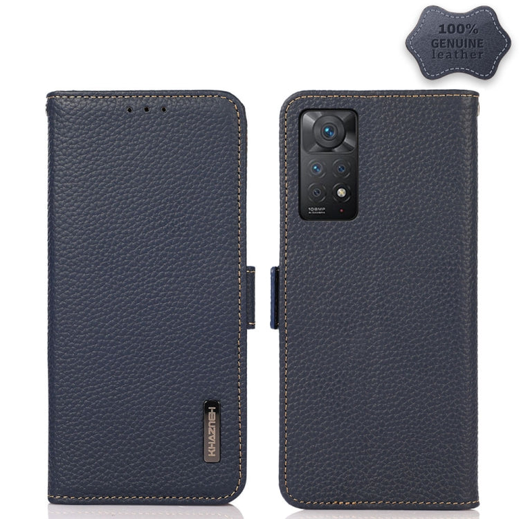 KHAZNEH Custodia per telefono RFID in vera pelle Litchi magnetica laterale, For Nokia C20 Plus, For OPPO Realme 9i, For OPPO Reno7 5G / Find X5 Lite, For Xiaomi Redmi Note 11 Pro 5G / 4G Foreign Version, For Xiaomi Redmi Note 11 Pro 5G / 4G            ...