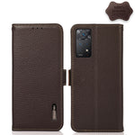KHAZNEH Custodia per telefono RFID in vera pelle Litchi magnetica laterale, For Nokia C20 Plus, For OPPO Realme 9i, For OPPO Reno7 5G / Find X5 Lite, For Xiaomi Redmi Note 11 Pro 5G / 4G Foreign Version, For Xiaomi Redmi Note 11 Pro 5G / 4G            ...