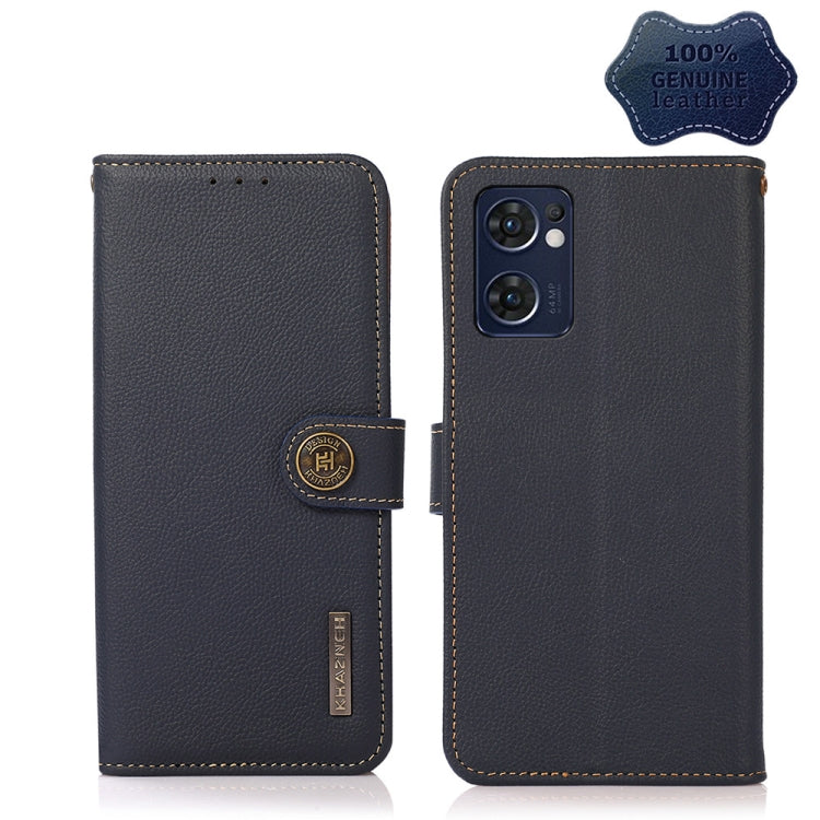 Custodia per telefono RFID KHAZNEH Custer in vera pelle, For Nokia C20 Plus, For OPPO Realme 9i, For OPPO Reno7 5G / Find X5 Lite, For Xiaomi Redmi Note 11 Pro 5G / 4G
