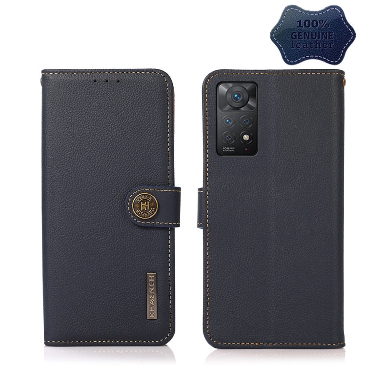 Custodia per telefono RFID KHAZNEH Custer in vera pelle, For Nokia C20 Plus, For OPPO Realme 9i, For OPPO Reno7 5G / Find X5 Lite, For Xiaomi Redmi Note 11 Pro 5G / 4G