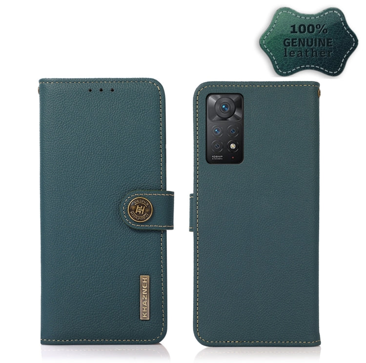 Custodia per telefono RFID KHAZNEH Custer in vera pelle, For Nokia C20 Plus, For OPPO Realme 9i, For OPPO Reno7 5G / Find X5 Lite, For Xiaomi Redmi Note 11 Pro 5G / 4G