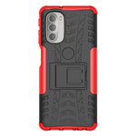 Gomma Texture TPU + Custodia per telefono PC con supporto, For Motorola Moto G51 5G, For Motorola Moto G71 5G, For Motorola Moto G31 / G41