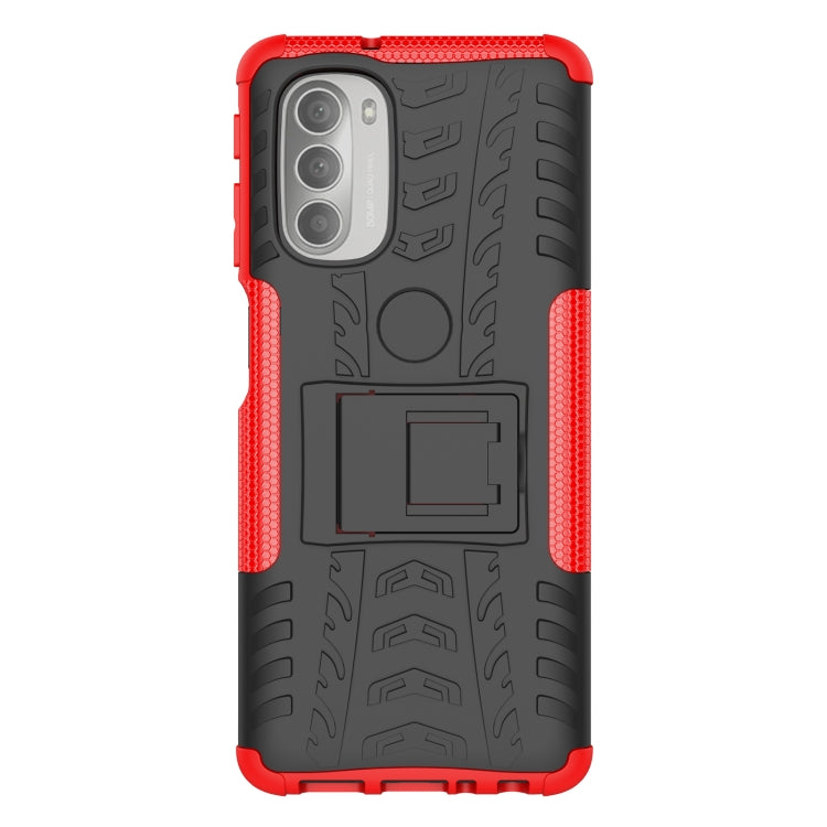 Gomma Texture TPU + Custodia per telefono PC con supporto, For Motorola Moto G51 5G, For Motorola Moto G71 5G, For Motorola Moto G31 / G41