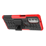 Gomma Texture TPU + Custodia per telefono PC con supporto, For Motorola Moto G51 5G, For Motorola Moto G71 5G, For Motorola Moto G31 / G41