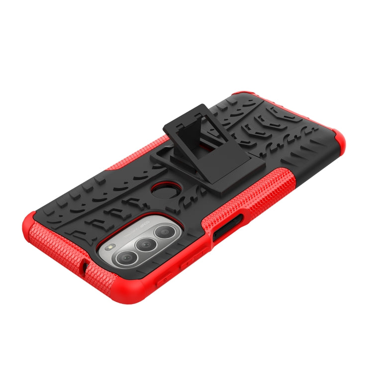 Gomma Texture TPU + Custodia per telefono PC con supporto, For Motorola Moto G51 5G, For Motorola Moto G71 5G, For Motorola Moto G31 / G41