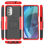 Gomma Texture TPU + Custodia per telefono PC con supporto, For Motorola Moto G51 5G, For Motorola Moto G71 5G, For Motorola Moto G31 / G41