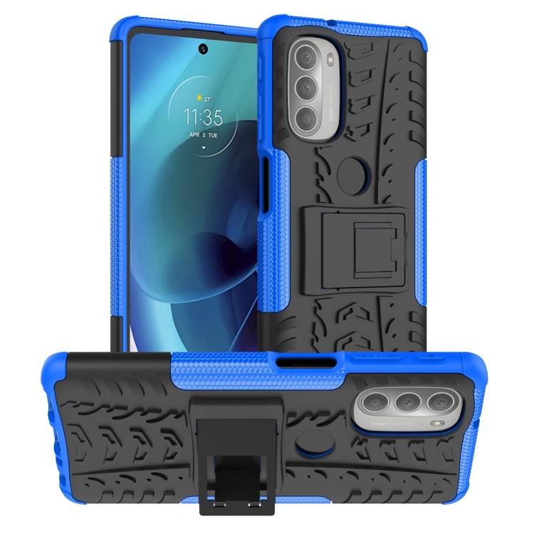 Gomma Texture TPU + Custodia per telefono PC con supporto, For Motorola Moto G51 5G, For Motorola Moto G71 5G, For Motorola Moto G31 / G41