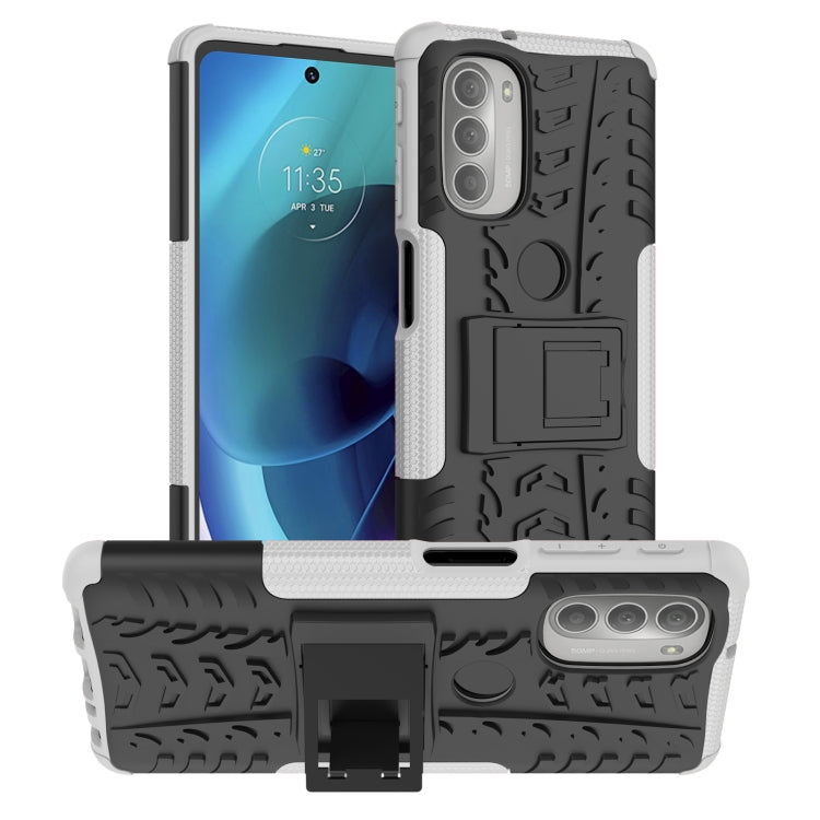 Gomma Texture TPU + Custodia per telefono PC con supporto, For Motorola Moto G51 5G, For Motorola Moto G71 5G, For Motorola Moto G31 / G41
