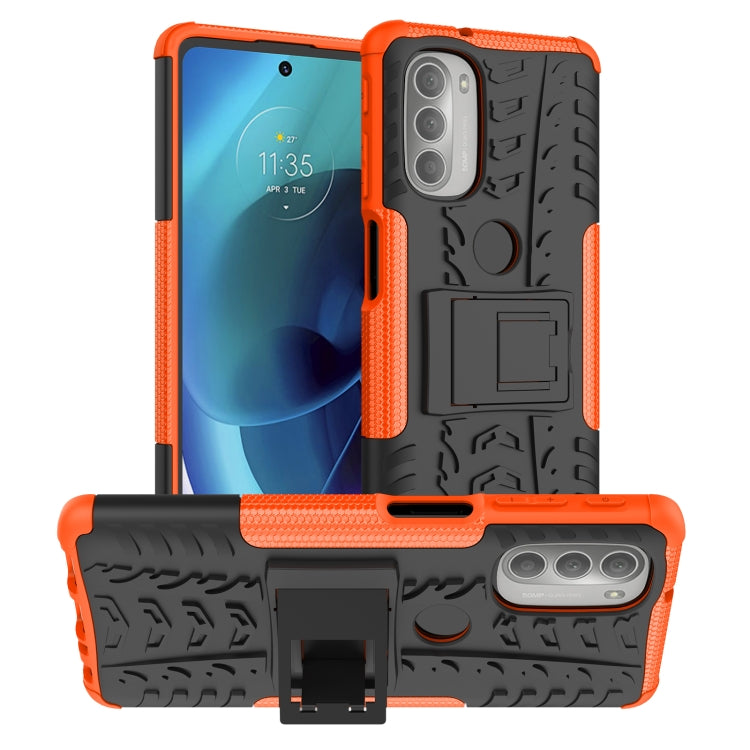 Gomma Texture TPU + Custodia per telefono PC con supporto, For Motorola Moto G51 5G, For Motorola Moto G71 5G, For Motorola Moto G31 / G41