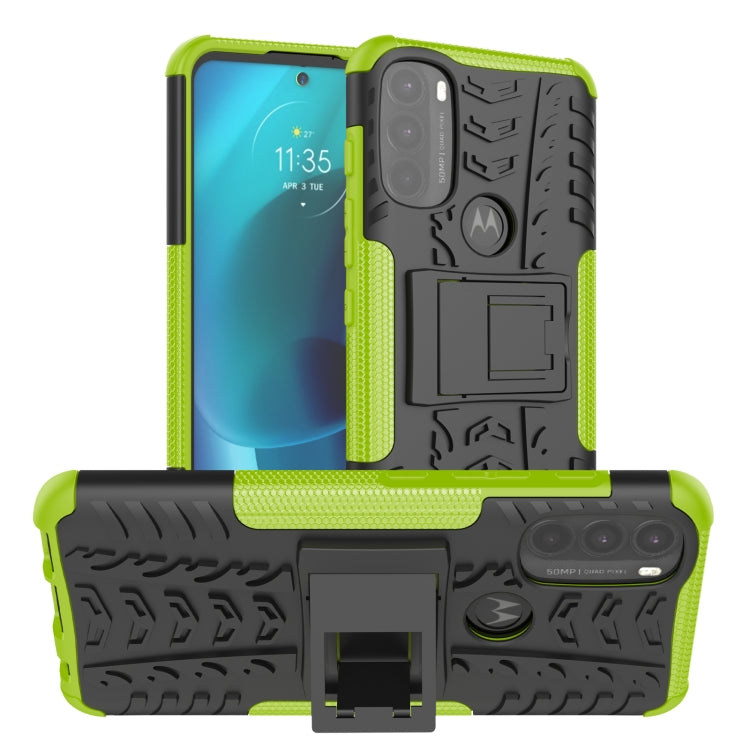 Gomma Texture TPU + Custodia per telefono PC con supporto, For Motorola Moto G51 5G, For Motorola Moto G71 5G, For Motorola Moto G31 / G41