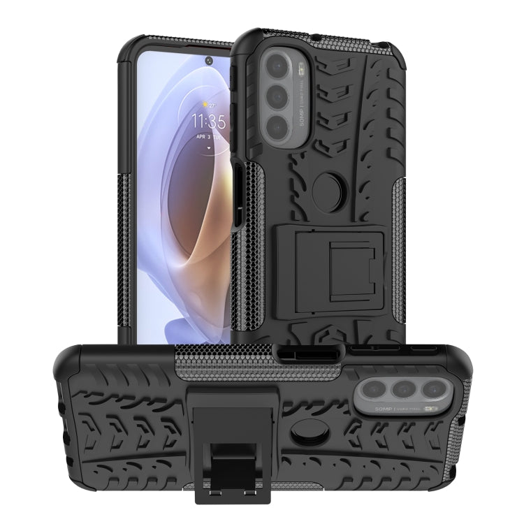 Gomma Texture TPU + Custodia per telefono PC con supporto, For Motorola Moto G51 5G, For Motorola Moto G71 5G, For Motorola Moto G31 / G41