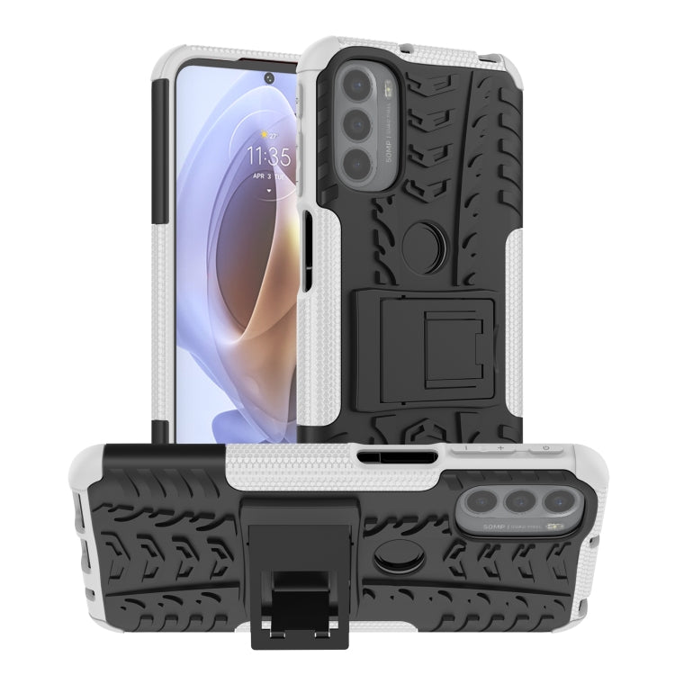 Gomma Texture TPU + Custodia per telefono PC con supporto, For Motorola Moto G51 5G, For Motorola Moto G71 5G, For Motorola Moto G31 / G41
