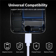 Cavo di ricarica con nucleo in rame da USB a micro USB, 30cm, 50cm, 1m