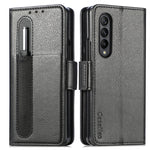 Custodia per telefono in pelle con slot per penna multifunzione, For Samsung Galaxy Z Fold3 5G