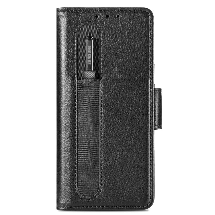 Custodia per telefono in pelle con slot per penna multifunzione, For Samsung Galaxy Z Fold3 5G