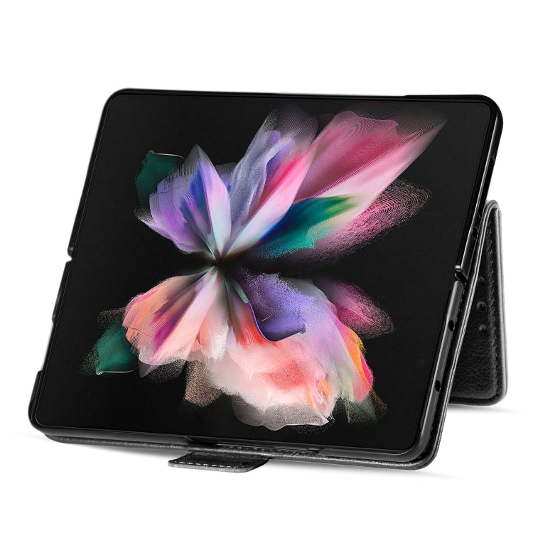 Custodia per telefono in pelle con slot per penna multifunzione, For Samsung Galaxy Z Fold3 5G
