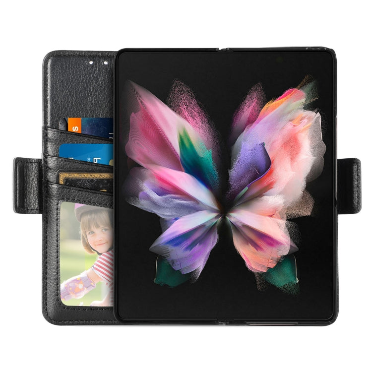Custodia per telefono in pelle con slot per penna multifunzione, For Samsung Galaxy Z Fold3 5G