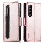 Custodia per telefono in pelle con slot per penna multifunzione, For Samsung Galaxy Z Fold3 5G