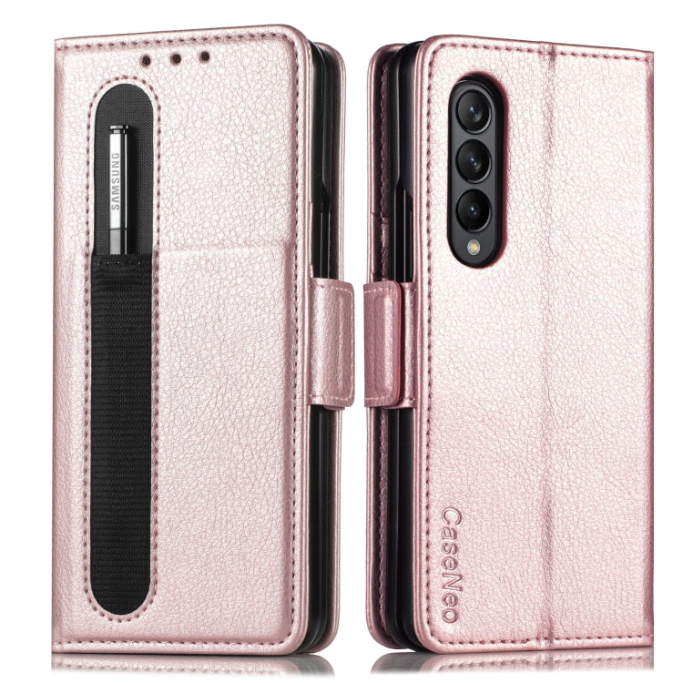 Custodia per telefono in pelle con slot per penna multifunzione, For Samsung Galaxy Z Fold3 5G