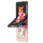 Custodia per telefono in pelle con slot per schede a vibrazione verticale, For Samsung Galaxy Z Flip3 5G