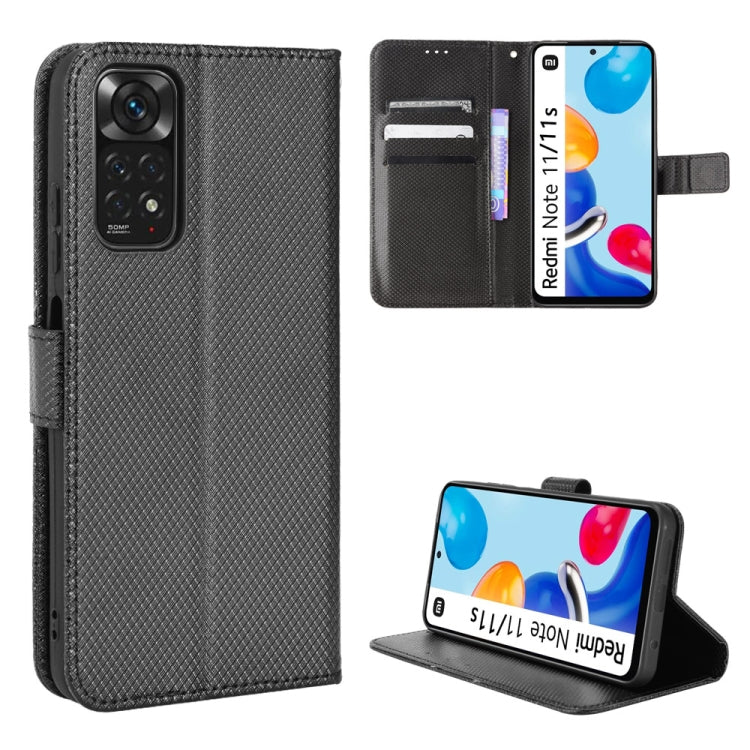 Custodia per telefono in pelle con trama a diamante, For Xiaomi Redmi 9, For Xiaomi Redmi Note 11 4G Global / Note 11S, For Xiaomi Redmi Note 11 Pro 5G / 4G Global, For Xiaomi Mi 11 Ultra