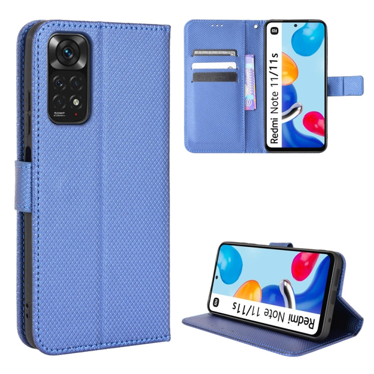 Custodia per telefono in pelle con trama a diamante, For Xiaomi Redmi 9, For Xiaomi Redmi Note 11 4G Global / Note 11S, For Xiaomi Redmi Note 11 Pro 5G / 4G Global, For Xiaomi Mi 11 Ultra