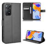 Custodia per telefono in pelle con trama a diamante, For Xiaomi Redmi 9, For Xiaomi Redmi Note 11 4G Global / Note 11S, For Xiaomi Redmi Note 11 Pro 5G / 4G Global, For Xiaomi Mi 11 Ultra