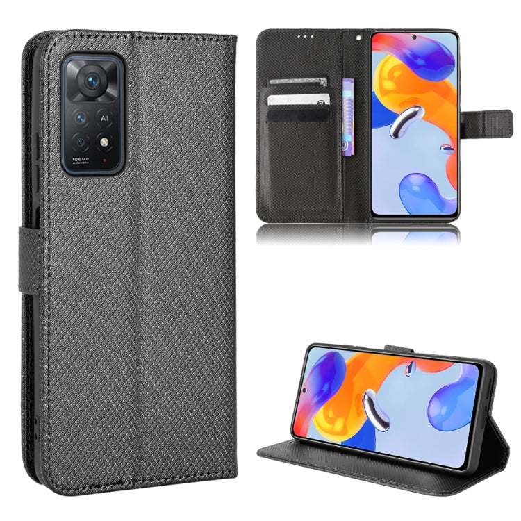 Custodia per telefono in pelle con trama a diamante, For Xiaomi Redmi 9, For Xiaomi Redmi Note 11 4G Global / Note 11S, For Xiaomi Redmi Note 11 Pro 5G / 4G Global, For Xiaomi Mi 11 Ultra
