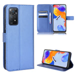 Custodia per telefono in pelle con trama a diamante, For Xiaomi Redmi 9, For Xiaomi Redmi Note 11 4G Global / Note 11S, For Xiaomi Redmi Note 11 Pro 5G / 4G Global, For Xiaomi Mi 11 Ultra