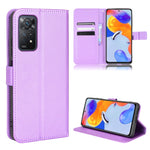 Custodia per telefono in pelle con trama a diamante, For Xiaomi Redmi 9, For Xiaomi Redmi Note 11 4G Global / Note 11S, For Xiaomi Redmi Note 11 Pro 5G / 4G Global, For Xiaomi Mi 11 Ultra