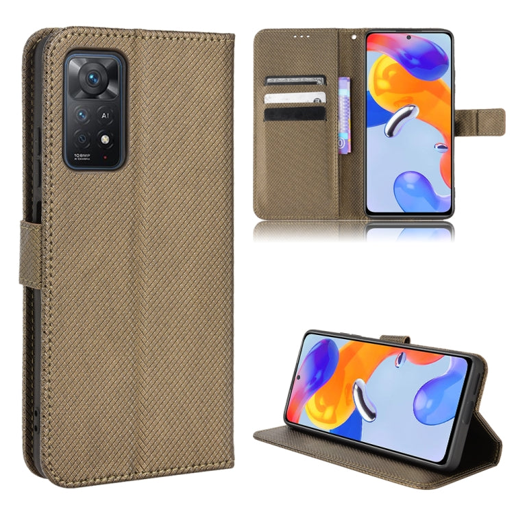 Custodia per telefono in pelle con trama a diamante, For Xiaomi Redmi 9, For Xiaomi Redmi Note 11 4G Global / Note 11S, For Xiaomi Redmi Note 11 Pro 5G / 4G Global, For Xiaomi Mi 11 Ultra