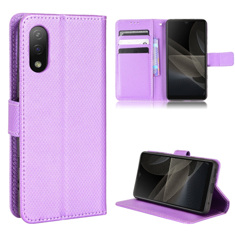 Custodia per telefono in pelle con trama a diamante, For Ulefone Note 13P, For Oukitel C22, For Sony Xperia ACE  II / SO-41B, For Sony Xperia Pro-1
