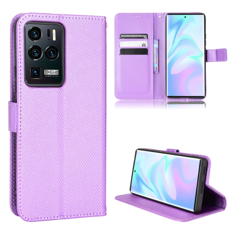 Custodia per telefono in pelle con trama a diamante, For OnePlus 8, For OnePlus Nord N100, For ZTE Axon 30 Ultra 5G, For ZTE Nubia Red Magic 6R