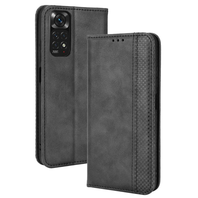 Custodia per telefono in pelle di cavallo pazzo retrò con fibbia magnetica, For Motorola Moto Edge 30 Pro/Edge+ 2022/Edge X30, For Wiko Y82, For Xiaomi Redmi Note 11S / Note 11 4G Overseas Version, For Xiaomi Redmi Note 11 Pro 4G / 5G Overseas Version ...