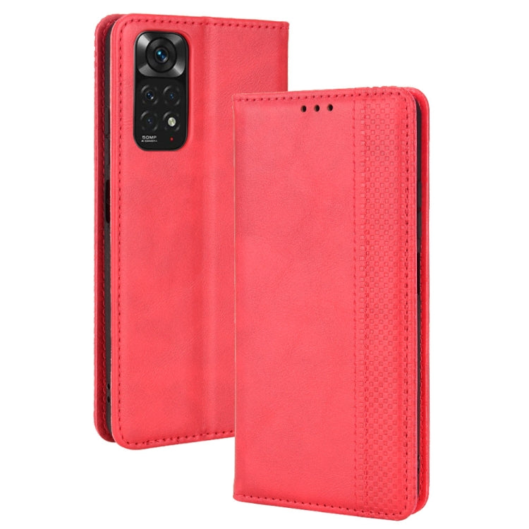 Custodia per telefono in pelle di cavallo pazzo retrò con fibbia magnetica, For Motorola Moto Edge 30 Pro/Edge+ 2022/Edge X30, For Wiko Y82, For Xiaomi Redmi Note 11S / Note 11 4G Overseas Version, For Xiaomi Redmi Note 11 Pro 4G / 5G Overseas Version ...
