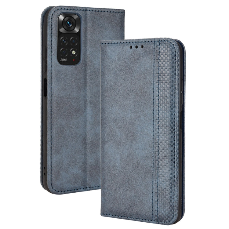 Custodia per telefono in pelle di cavallo pazzo retrò con fibbia magnetica, For Motorola Moto Edge 30 Pro/Edge+ 2022/Edge X30, For Wiko Y82, For Xiaomi Redmi Note 11S / Note 11 4G Overseas Version, For Xiaomi Redmi Note 11 Pro 4G / 5G Overseas Version ...