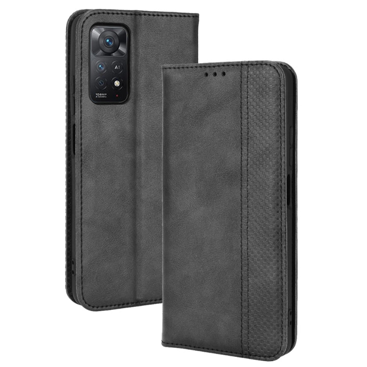 Custodia per telefono in pelle di cavallo pazzo retrò con fibbia magnetica, For Motorola Moto Edge 30 Pro/Edge+ 2022/Edge X30, For Wiko Y82, For Xiaomi Redmi Note 11S / Note 11 4G Overseas Version, For Xiaomi Redmi Note 11 Pro 4G / 5G Overseas Version ...