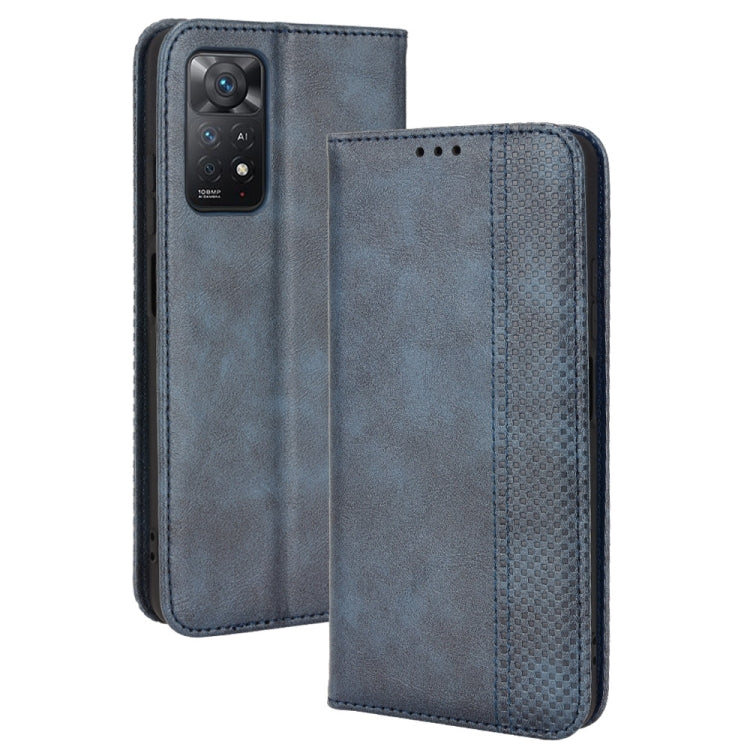 Custodia per telefono in pelle di cavallo pazzo retrò con fibbia magnetica, For Motorola Moto Edge 30 Pro/Edge+ 2022/Edge X30, For Wiko Y82, For Xiaomi Redmi Note 11S / Note 11 4G Overseas Version, For Xiaomi Redmi Note 11 Pro 4G / 5G Overseas Version ...