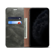 Custodia per telefono in pelle con trama di cavallo pazzo in cera d'olio, For iPhone SE 2022 / SE 2020 / 8 / 7 / 6, For Samsung Galaxy A33 5G, For Samsung Galaxy A53 5G