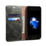 Custodia portafoglio in pelle con trama per smartphone compatibil