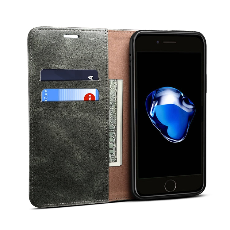 Custodia portafoglio in pelle con trama per smartphone compatibil