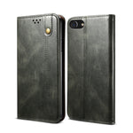 Custodia portafoglio in pelle con trama per smartphone compatibil