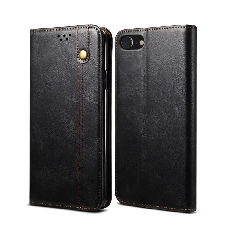 Custodia portafoglio in pelle con trama per smartphone compatibil