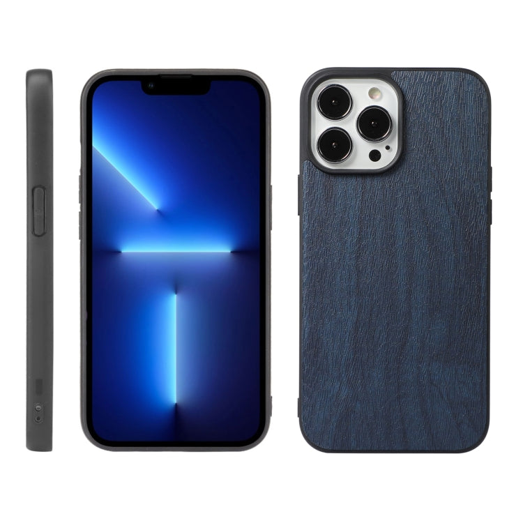 Custodia in PU con struttura in legno per iPhone 13 Pro Max