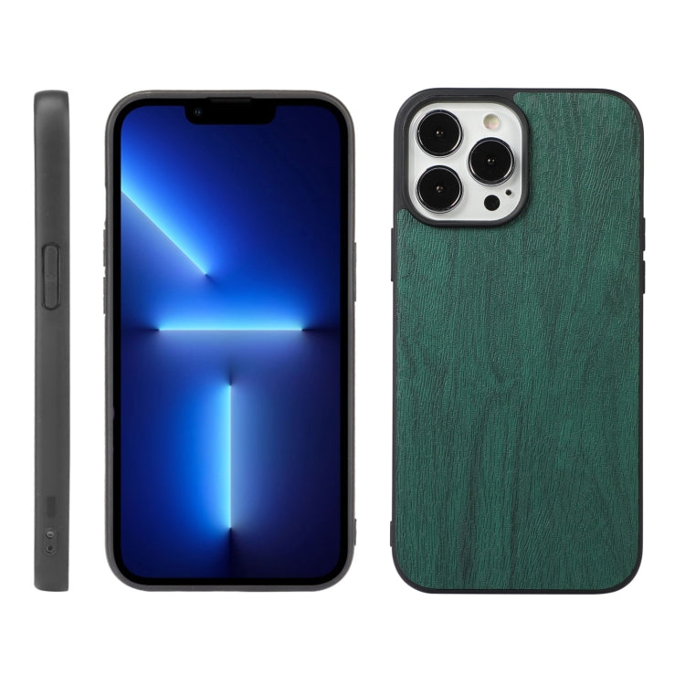 Custodia in PU con struttura in legno per iPhone 13 Pro Max
