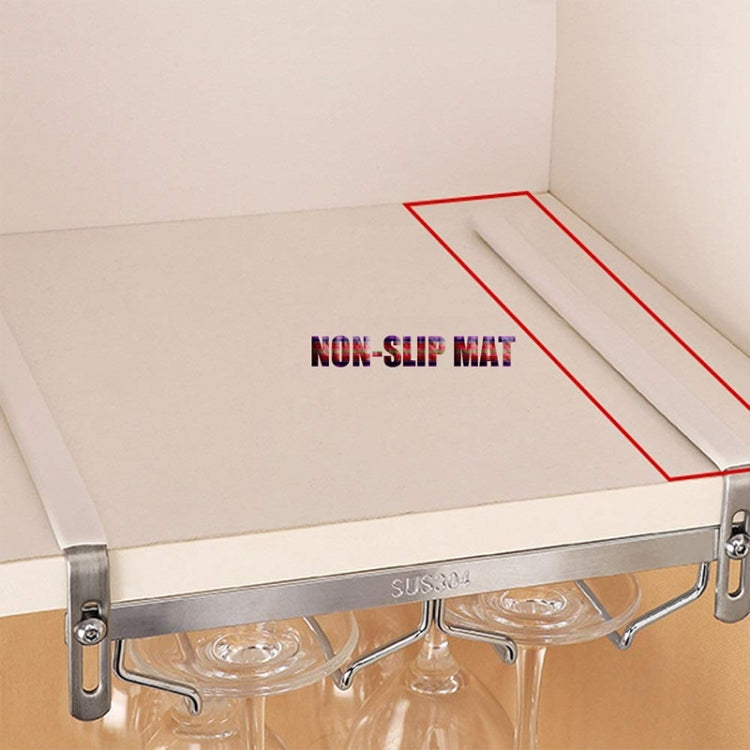 Portabicchieri per scolapiatti con ripiano in vetro da vino sospeso in acciaio inossidabile 304, Cup Holder