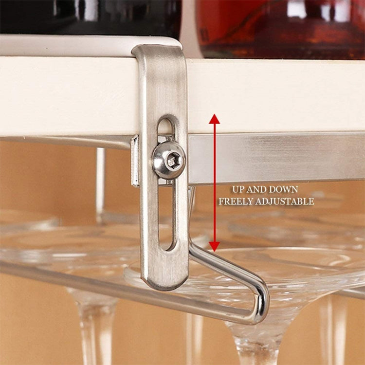 Portabicchieri per scolapiatti con ripiano in vetro da vino sospeso in acciaio inossidabile 304, Cup Holder