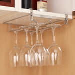 Portabicchieri per scolapiatti con ripiano in vetro da vino sospeso in acciaio inossidabile 304, Cup Holder