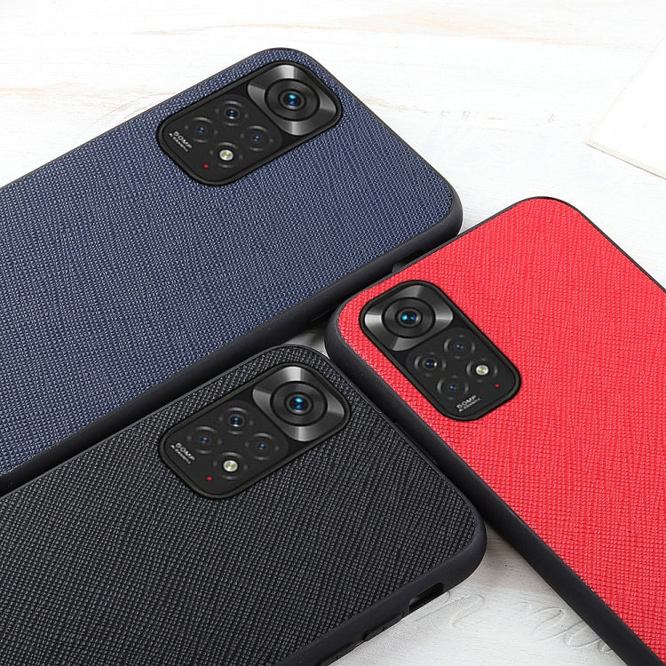 Custodia per telefono antiurto in pelle con trama incrociata, For Xiaomi Redmi Note 11 4G Global / Note 11S, For Xiaomi Redmi Note 11 Pro Global